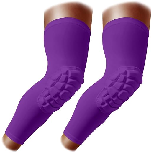 Knee Pads Wrestling Knee Sleeve Compression Leg Sleeves for Volleyball Basketball, Knee Compression Sleeve for Youth and Adult(Purple_XXL_2 Pcs)