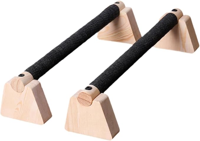 Colaxi 2Pcs Push up Bar Parallettes Bar for Adults Non Slip Base Exercise Home Workout Equipment Wood Push up Stand for Strength Training, Planks Calisthenics, Floor Workouts