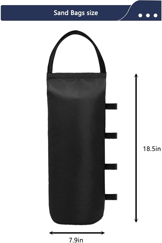 IALNAI 112 LBS Canopy Weights Sand Bags for Canopy Outdoor Advertising Tent Sunshade Fixed Windproof Pop up Tent（No Sand） 4-Pack Package May Vary