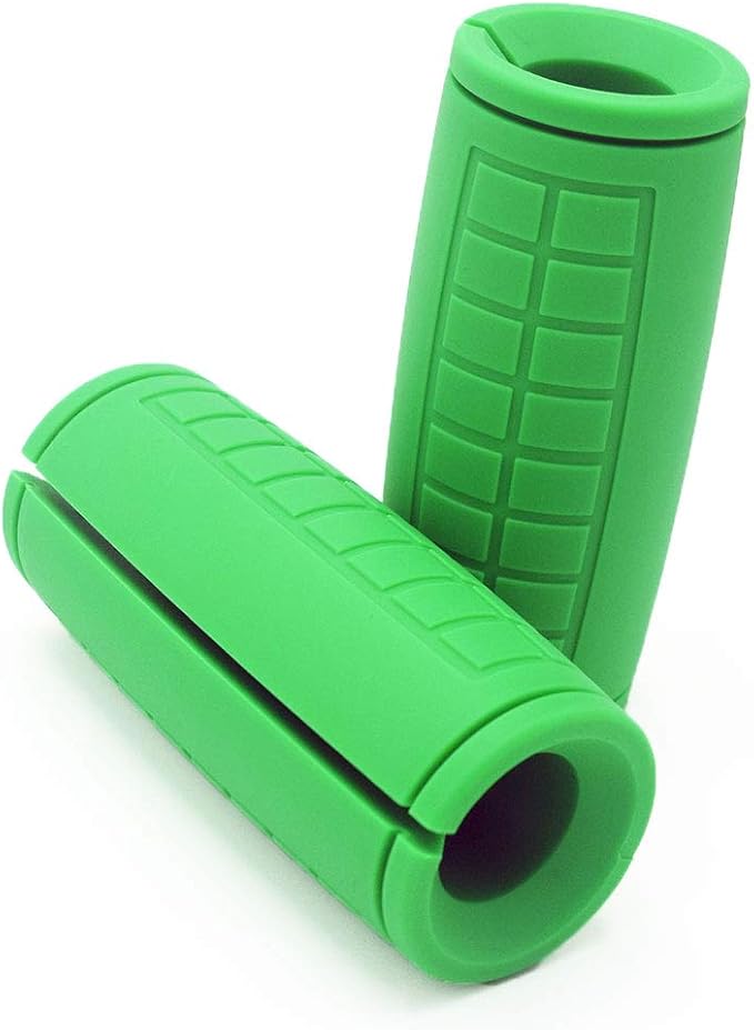 Thick Bar Adapter for Standard Barbells, Pull Up Bar and LAT Pull Down Cable Machine Attachment - Durable Silicone Rubber Dumbbell Handle Grips for Weight Lifting & Fitness Training