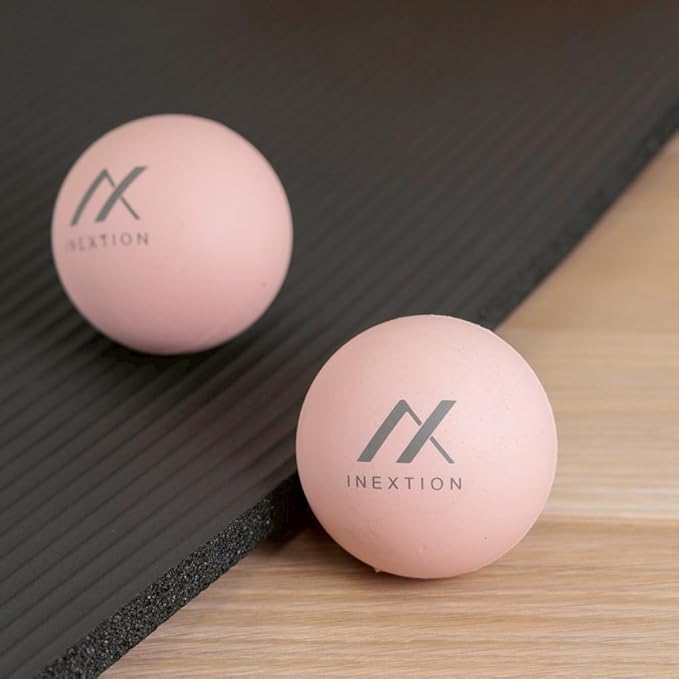Therapy Massage Balls (2-Pack), High-Density Fascia Balls for Targeted Muscle Relaxation & Daily Recovery - 50D & 65D Hardness Options (Soothing Pink + Soothing Pink (50D+50D))