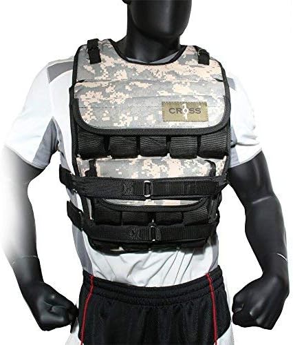 Camouflage Adjustable Weighted Vest Without Shoulder Pads (40)