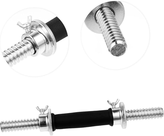 YARNOW 1Pc Electroplated Dumbbell Bar with Skid Grip Barbell Replacement Rod for Household Fitness Equipment and Resistant Design