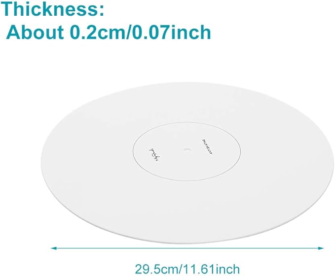 Acrylic Turntable Mat Cartridge Alignment Protractor, Turntable Accessories Anti-Sliding LP Vinyl Record Pickup Calibration Plate Distance Gauge Protractor Adjustment Tool Ruler(Color:White)