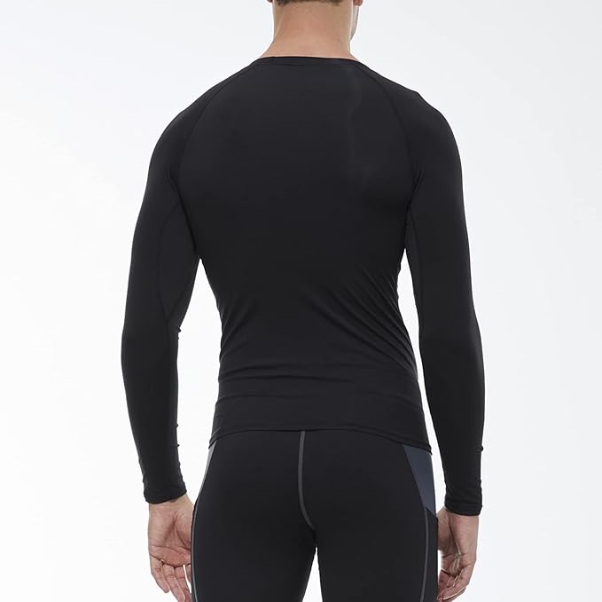SPVISE 1 or 3 Pack Men's Compression Shirts Long Sleeve Workout Gym T-Shirt Running Top Cool Dry Sports Baselayer Undershirts