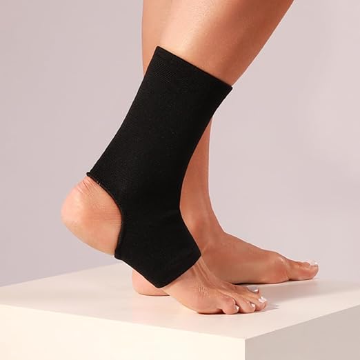 WrtmyR 2 Pack Ankle Brace Compression Sleeve, Ankle Wrap & Ankle Support for Women & Men, Ankle Compression Sock for Sprain, Swelling, Plantar Fasciitis, Tobillera (M Black)
