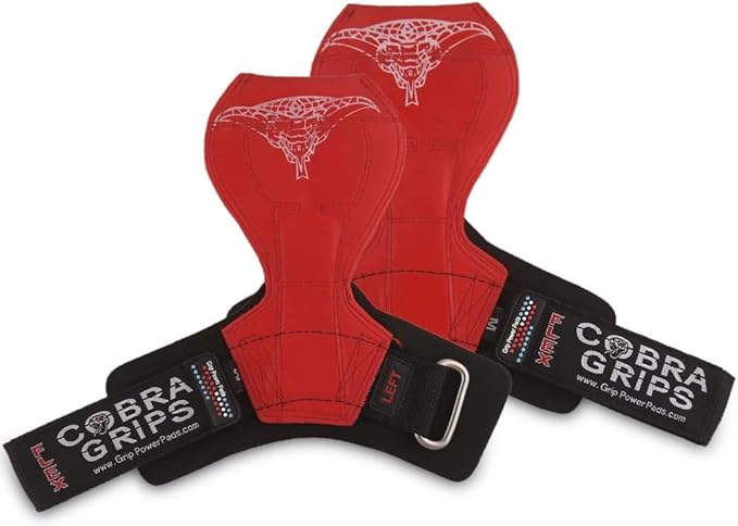 Cobra Grips Flex Model Weight Lifting Gloves Heavy Duty Straps Alternative Power Lifting Hooks for Deadlifts with Padded Wrist Wrap Support Bodybuilding