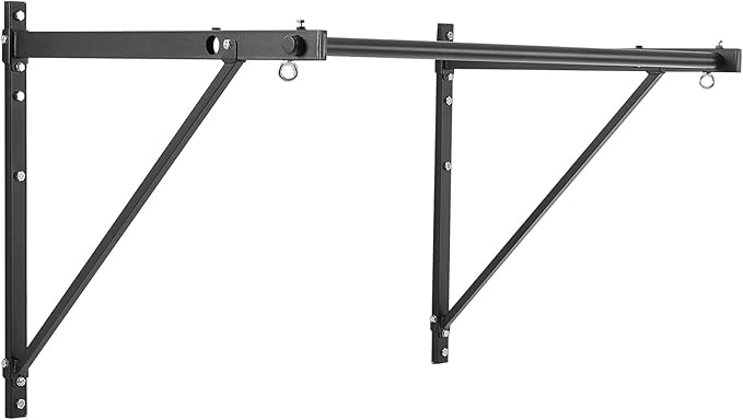 VEVOR Pull Up Bar, Multi-Grip Wall Mounted Pull Ups, 50 in Width Multifunctional Chin Up Training Station, Heavy Duty Steel Upper Body Workout Bars with Hangers, 440 lbs Weight Capacity, for Home Gym
