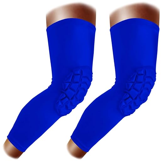 Knee Pads Wrestling Knee Sleeve Compression Leg Sleeves for Volleyball Basketball, Knee Compression Sleeve for Youth and Adult(Blue_XXL_2 Pcs)