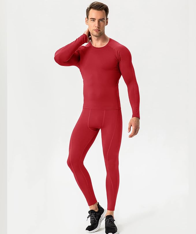 SPVISE 1 or 3 Pack Men's Compression Shirts Long Sleeve Workout Gym T-Shirt Running Top Cool Dry Sports Baselayer Undershirts