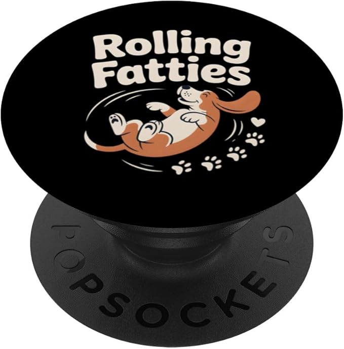 Rolling Fatties Basset Hound PopSockets Adhesive PopGrip