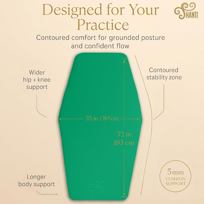 Shanti Diamond Series Yoga Mat - Diamond Shape to expand your Practise, UltraGrip surface, High dencity Cushioning for, Yoga, Pilates, Stretching & Home fitness.