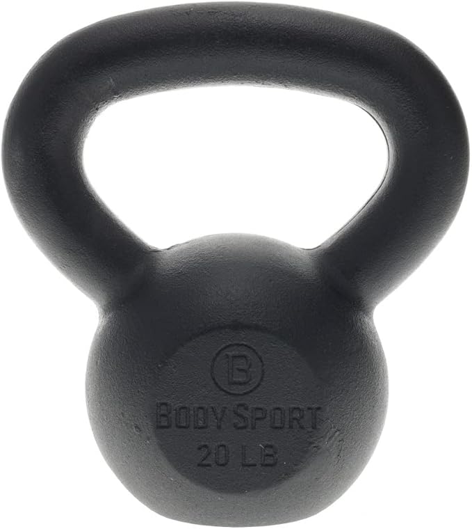 Body Sport Cast Iron Kettlebell - Professional Weight Training Equipment for Home & Gym Workouts