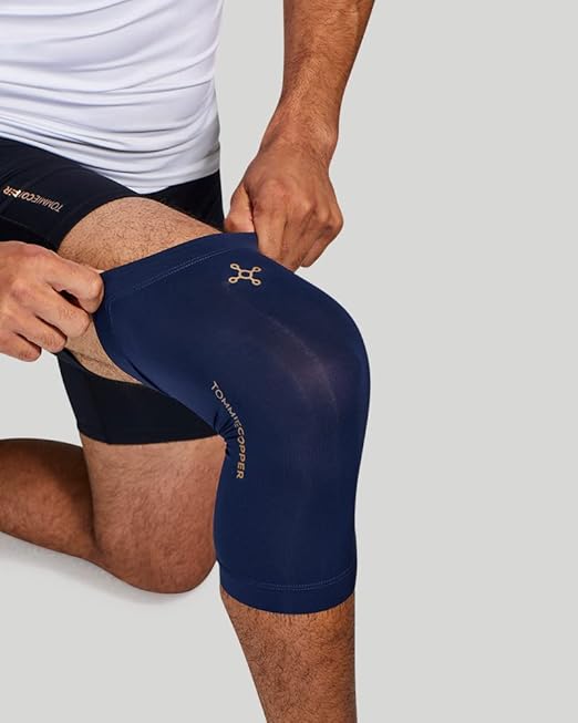 Tommie Copper Core Compression Knee Sleeve, Unisex, Men & Women | 4D Stretch, Breathable Support for Muscle & Joint Stability - Dark Navy - 3X-Large