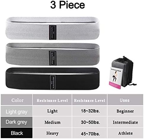 Resistance Bands Fitness Booty 3-Piece Set Rubber Expander Elastic Band for Home Workout Exercise Equipment