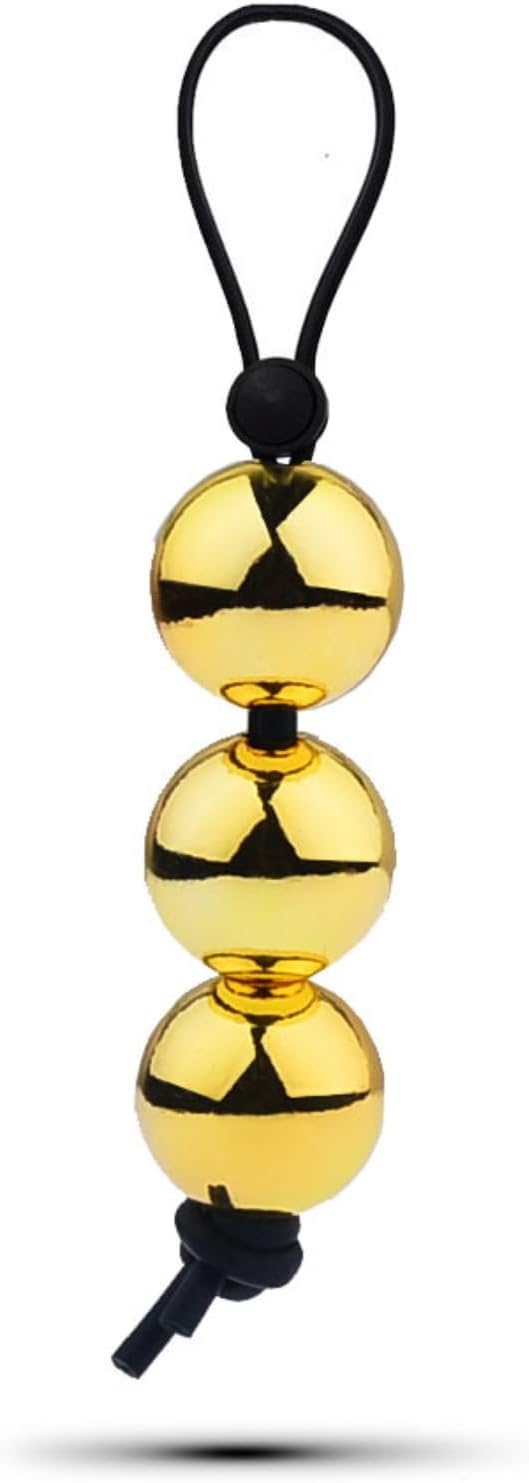 Men's Stretch Weighted Suspension Ball Ring, Progressive Endurance Trainer-USZF57 (25mm Gold Triple Ball)