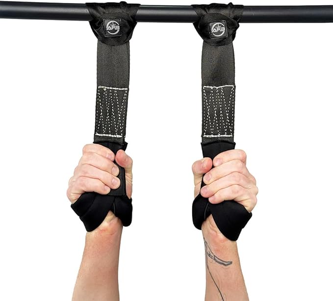 Suspension Trainer Straps - Premium Nylon Bodyweight Fitness Straps for Home & Gym Workouts, Comfortable & Safe with 540lbs Load, Black, Comes in Pairs