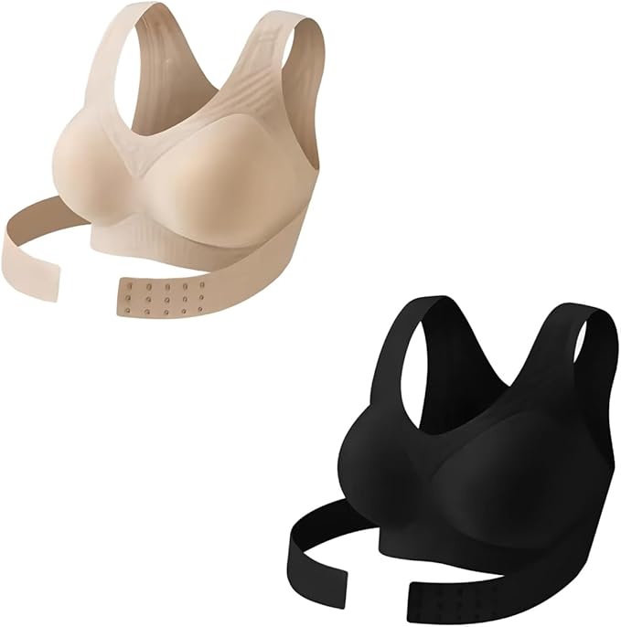 Posture Bras for Women Front Closure Cross Back Wireless Posture Corrector Bra Support Push Up No Underwire Bralettes 2026