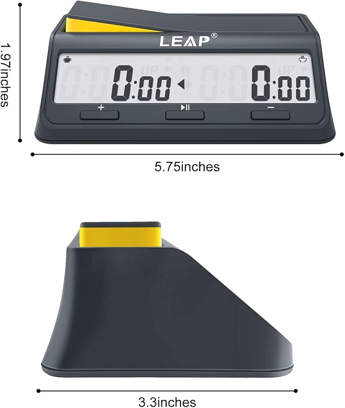 LEAP Chess Clock Digital Timer Advanced for Game and Chess Timer with Large Screen Bonus & Delay Count Down up Alarm
