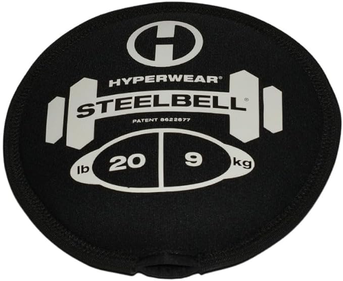 Hyperwear SteelBell - Hyper Flex 4-Way Stretch Neoprene, Patented No-Leak Slam Ball Kettlebell Strength Training - Sustainably Sourced USA Steel Shot