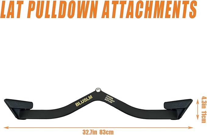 LAT Pull Down Bar for Cable Machine, LAT Pulldown Attachments T-bar V-bar Cable Attachment for Gym, Back Tricep Strength Training Handle