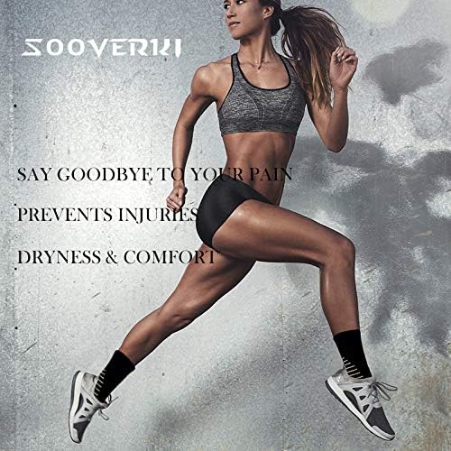 Copper Compression Socks Women and Men 6 Pairs - Circulation Arch Support Plantar Fasciitis Running Ankle Socks