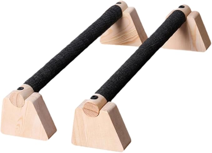Colaxi 2Pcs Push up Bar Parallettes Bar for Adults Non Slip Base Exercise Home Workout Equipment Wood Push up Stand for Strength Training, Planks Calisthenics, Floor Workouts