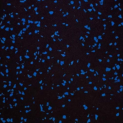 Genaflex Rubber Gym Floor Mat - 8mm Thick - Heavy Duty Commercial Protective Gym Flooring Roll (10% Blue, 4' X 6')