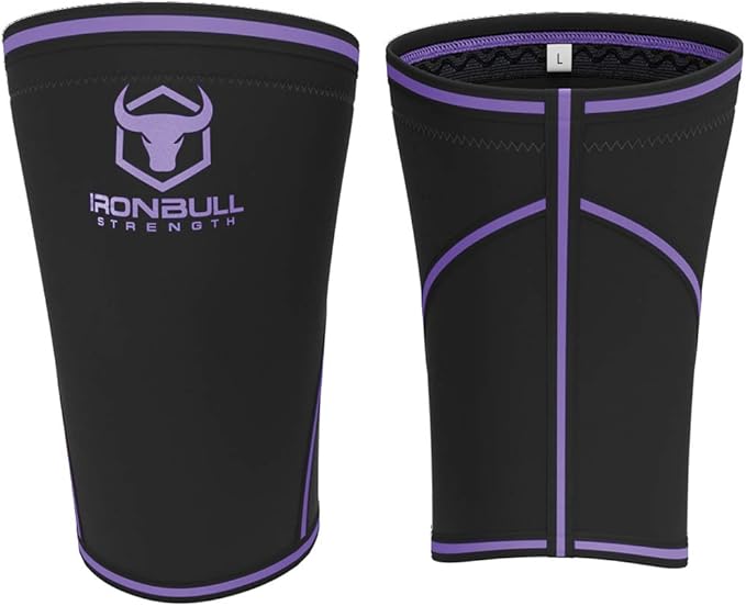 Iron Bull Strength Knee Sleeves 7mm (1 Pair) - Compression Brace & Knee Sleeve For Weightlifting, Powerlifting & Cross Training - Knee Support for Squats - Men & Women