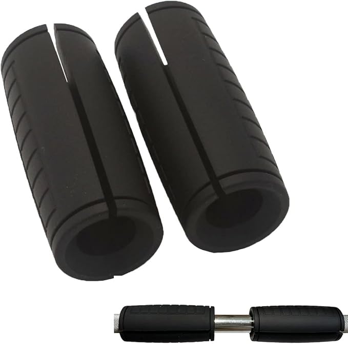 qibylift Dumbbell Handles Grips, Firm Rubber Barbell Grips Fit for Standard Barbell - Dumbell Handles, Silicone Rubber Barbell Grips for Weight Lifting Cable Attachments & Fitness Training