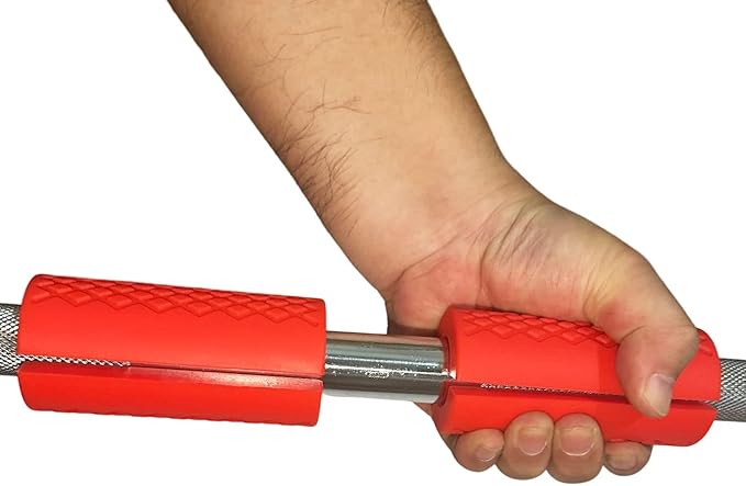 qibylift Pull Up Thick Bar Adapter, Weight Grip Bar Fit for Standard Barbell - Dumbbell Handle Grips, Silicone Rubber Barbell Grips for Weight Lifting Cable Attachments & Fitness Training