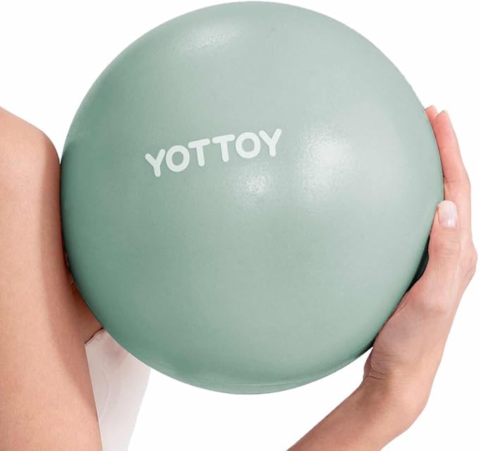 YOTTOY Small Exercise Ball，9-inch Pilates Ball with Anti-Burst Technology for Stability, Ideal for Yoga, Pilates, Physical Therapy & Home Workouts
