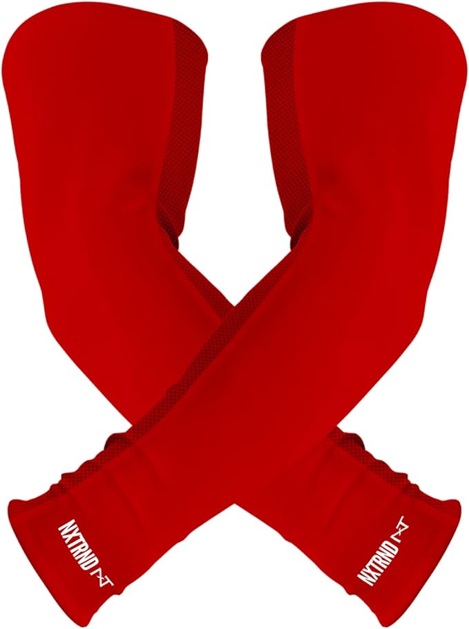 1 Pair Nxtrnd Compression Arm Sleeves for Men, Breathable Football, Basketball, Baseball Accessory, Adult & Kids