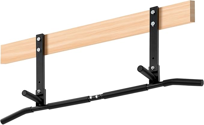 VEVOR Joist Mount Pull Up Bar, Ceiling Mounted Chin Up Bar for Home Gym, Multi-Grip Pull Ups, 42 in Width Multifunctional Training Station, Heavy Duty Steel Upper Body Workout Bars, 440 lbs Capacity