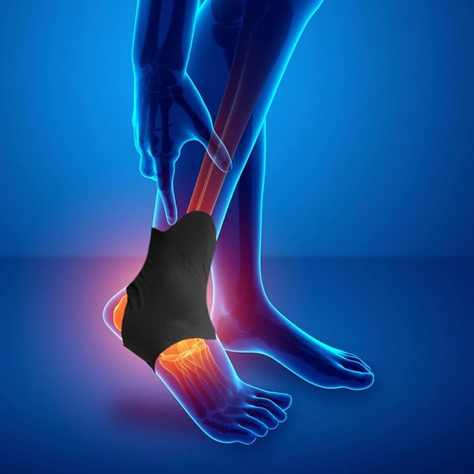 IEADEN Precut Kinesiology Tape for Ankle, 10 Pcs - Ankle Support & Stability, Ankle Pain Relief Athletic Tape - Waterproof & Elastic, Breathable Hypoallergenic Latex-Free Tape, Black