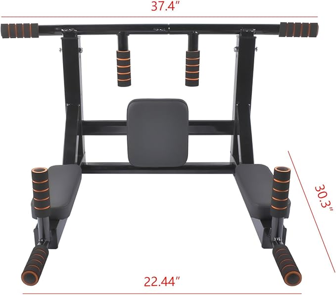 Multifunctional Dip Station for Indoor Home Gym Workout Pull Up Bar 440 lbs Training Equipment Mixizap