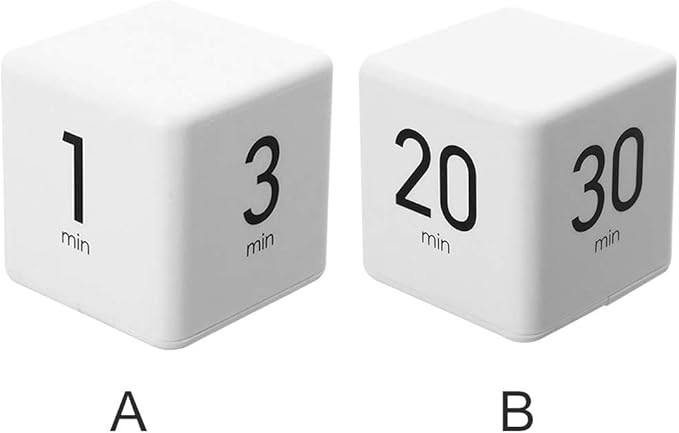 JOYIT Cube Timer 1 3 5 10 Minutes - Flip Countdown Visual Timer for Time Management, Kitchen, Workout, Study, Classroom, Office, Games