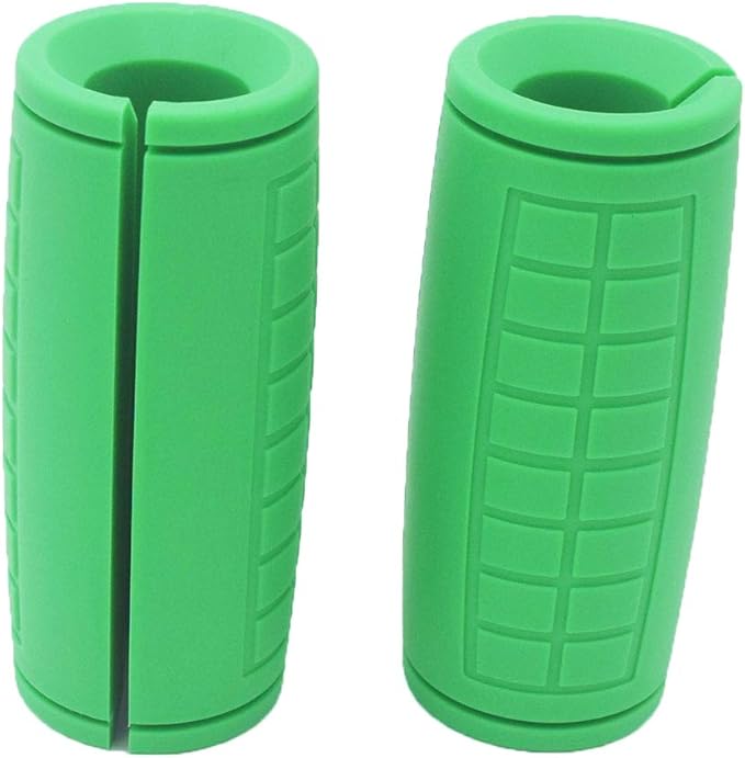 qibylift Dumbbell Handles Grips, Firm Rubber Barbell Grips Fit for Standard Barbell - Dumbell Handles, Silicone Rubber Barbell Grips for Weight Lifting Cable Attachments & Fitness Training