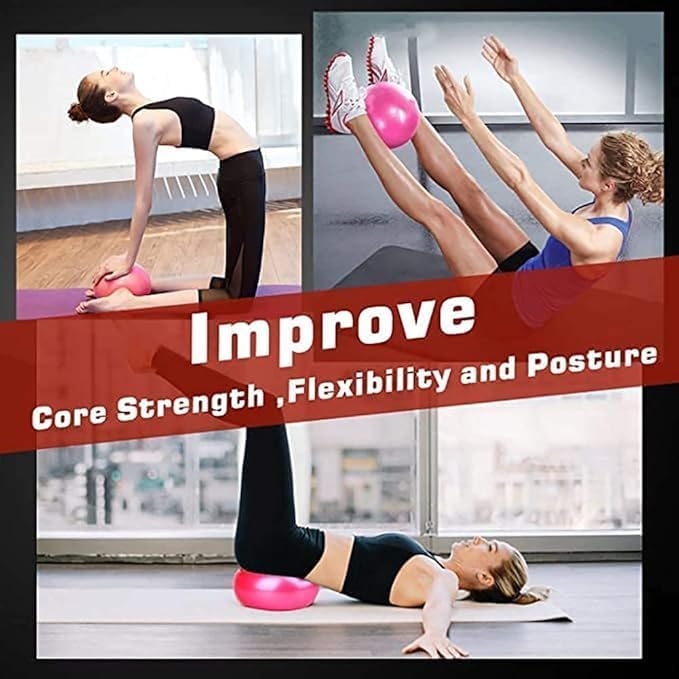 Mini Pilates Exercise Yoga Ball, 6 Inch Small Inflatable Exercise Yoga Ball,Core Training and Physical Therapy Equipment, with Pump