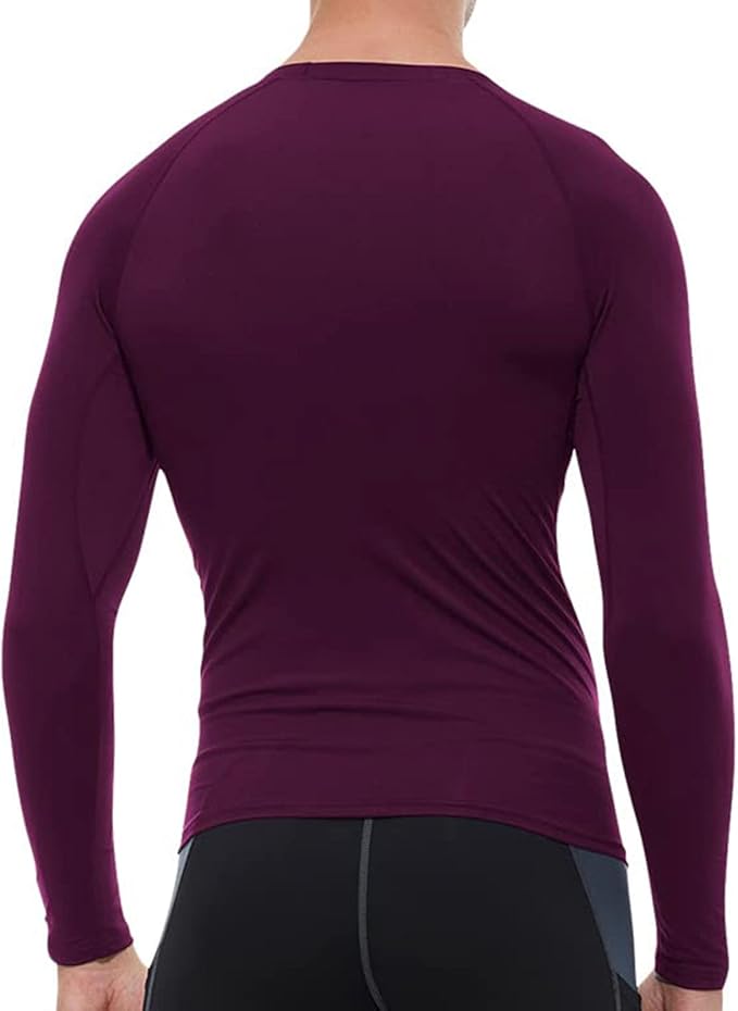 SPVISE 1 or 3 Pack Men's Compression Shirts Long Sleeve Workout Gym T-Shirt Running Top Cool Dry Sports Baselayer Undershirts