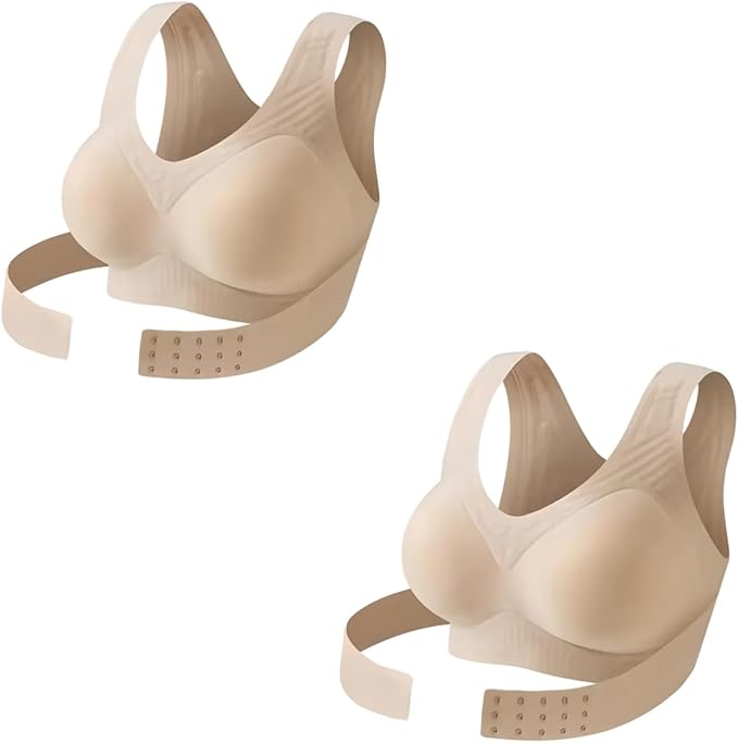 Posture Bras for Women Front Closure Cross Back Wireless Posture Corrector Bra Support Push Up No Underwire Bralettes 2026