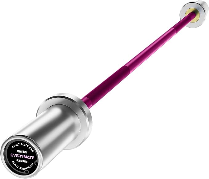 EVERYMATE 5LB Mini Barbell Bar Beginner Women Kid Barbell Total Body Workout Weighted Bar,for Strength Training, for Youth Children New Weightlifting