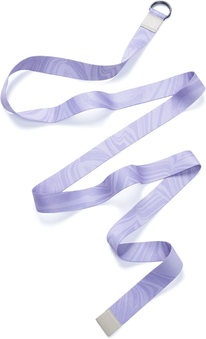 yogadesignlab | The Yoga Strap | Luxurious, Extra Long, Super Soft, Eco Printed | Studio Quality, Adjustable | Safely Stretch Further and Hold Longer | 8 ft Long