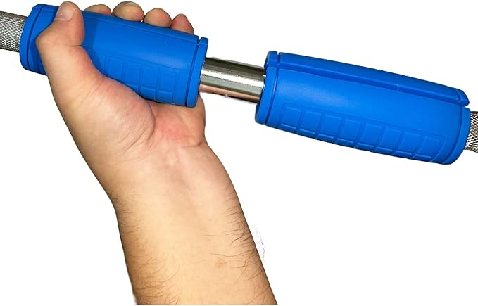 qibylift Dumbbell Handles Grips, Firm Rubber Barbell Grips Fit for Standard Barbell - Dumbell Handles, Silicone Rubber Barbell Grips for Weight Lifting Cable Attachments & Fitness Training