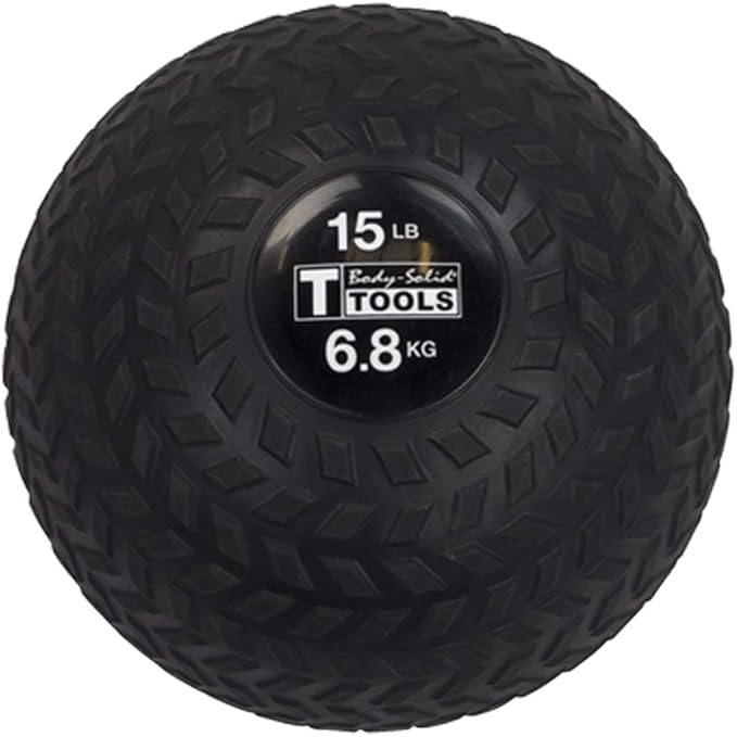 Body-Solid Tools Tire Tread Slam Ball, Non Bouncing Cardio Endurance Balls for Strength Training, Weight Loss Workout, Core Exercise and Home Gym Fitness