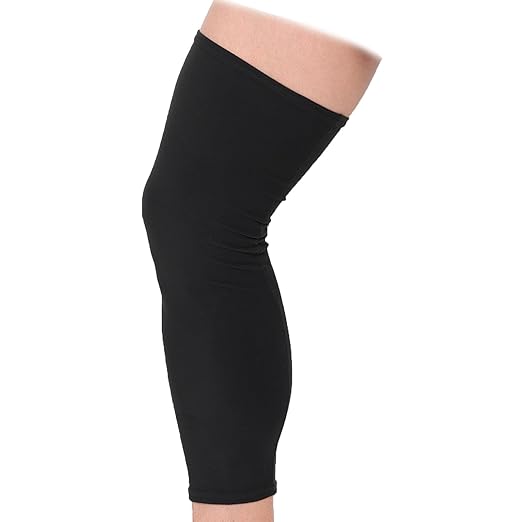 Knee Brace Undersleeve for Men & Women, Leg Undersleeve for Knee Brace Closed Patella Protects Skin from Abrasions and Irritations (L)