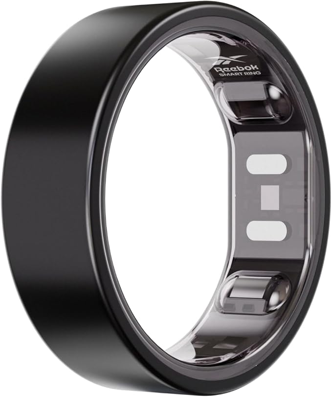 Reebok Smart Ring for Women or Men - Matte Black - Subscription Free - The Next Generation of Wearable Technology - Fitness and Sleep Tracker - Monitors Wellbeing and Recovery