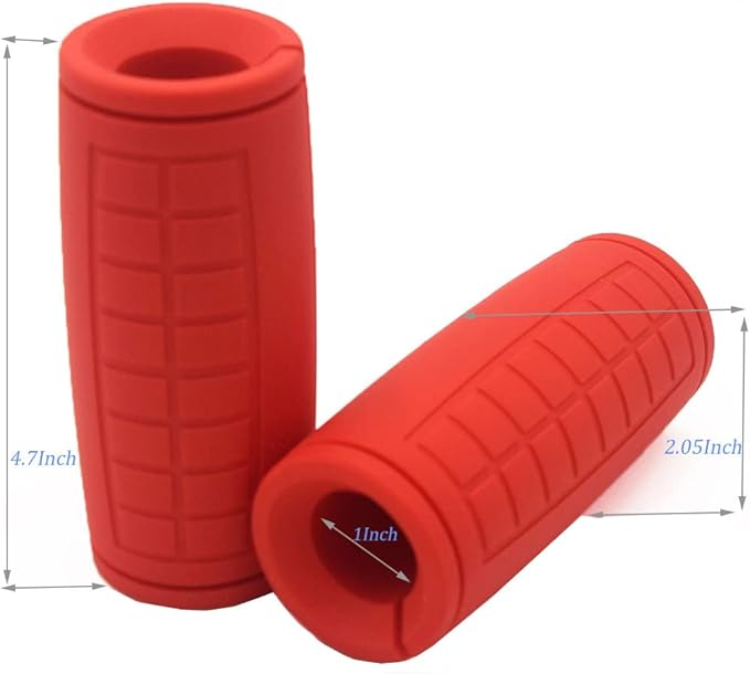 qibylift Dumbbell Handles Grips, Firm Rubber Barbell Grips Fit for Standard Barbell - Dumbell Handles, Silicone Rubber Barbell Grips for Weight Lifting Cable Attachments & Fitness Training