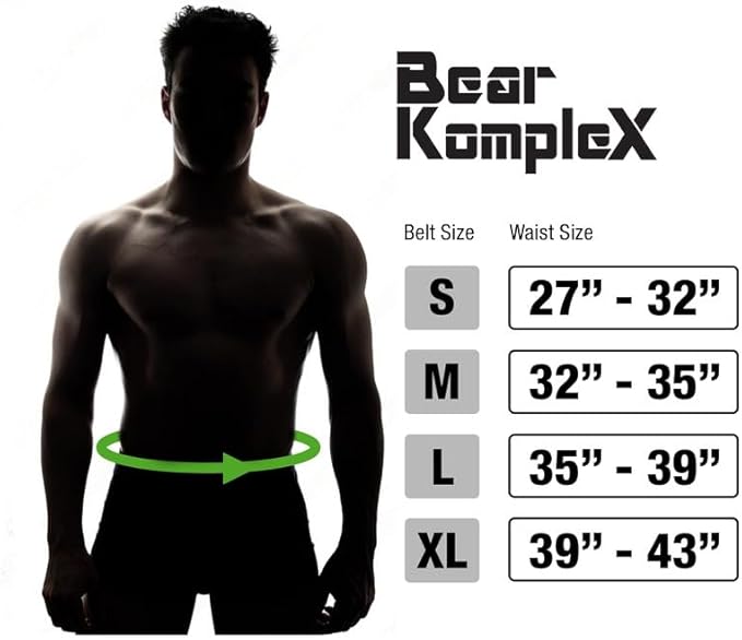 Bear KompleX Premium Leather APEX Weightlifting Belt, Abdominal & Back Support, Powerlifting, Squats and Weight Training, Low Profile Firm Back Easily Adjustable.