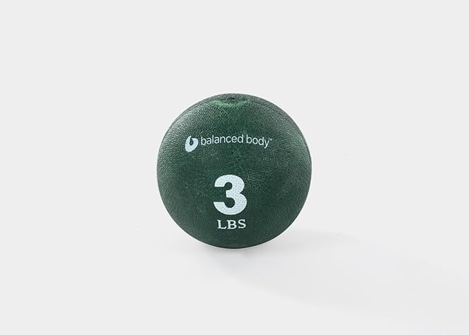 Balanced Body Weighted Pilates Ball for Home Exercise Equipment or Studio, 3 Pounds, 3 1/2-Inch Diameter, Green